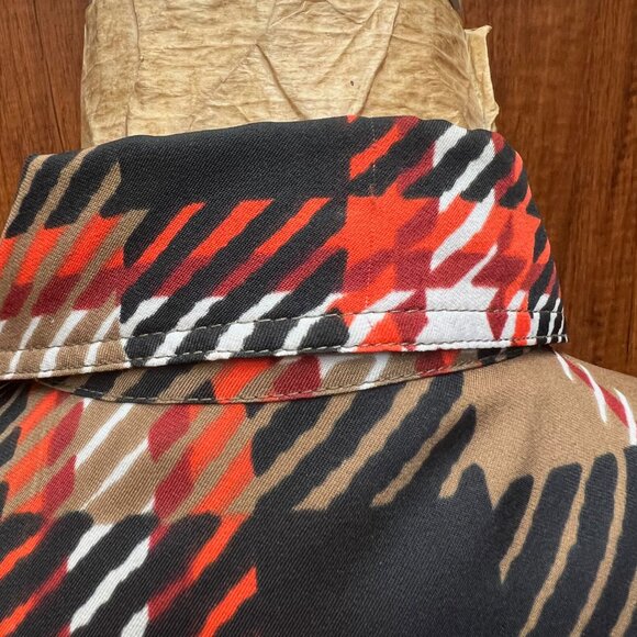 Vintage 1970s Addenda Wide Collar Plaid Check Print Button Up Dress Shirt - Picture 6 of 9